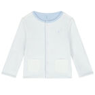 Baby Boys Blue & White Reversible Logo Jacket, 1, hi-res