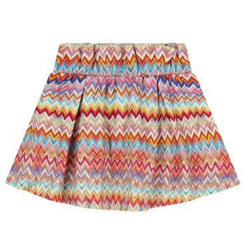 Girls Multi-Coloured Zig Zag Skirt
