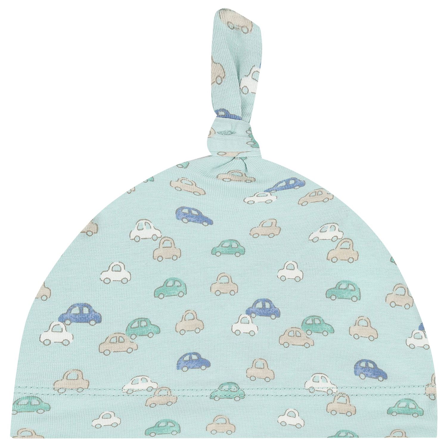 Baby Boys Green Car Print Babygrow & Hat Set, 2, hi-res