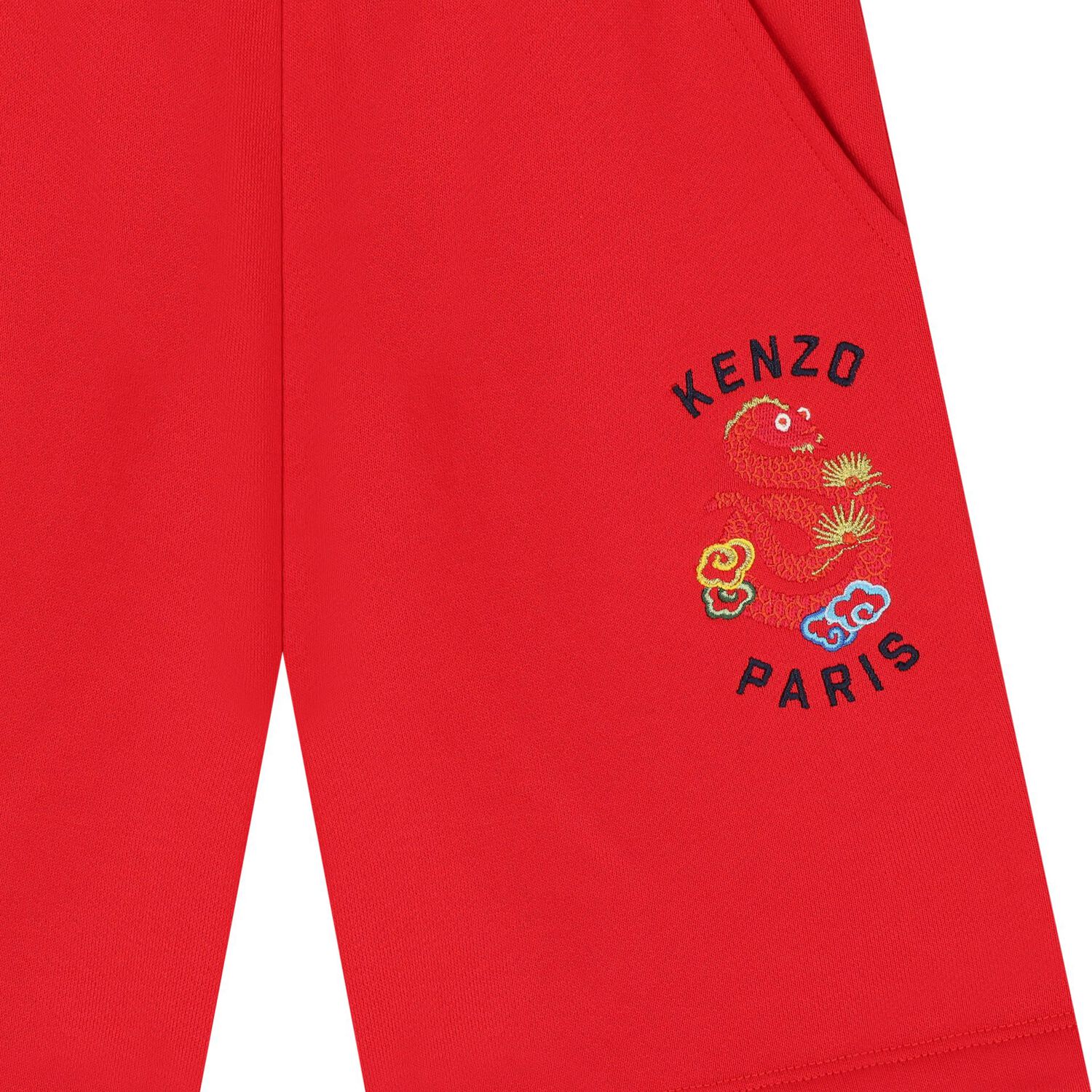 Boys Red Logo Shorts, 1, hi-res
