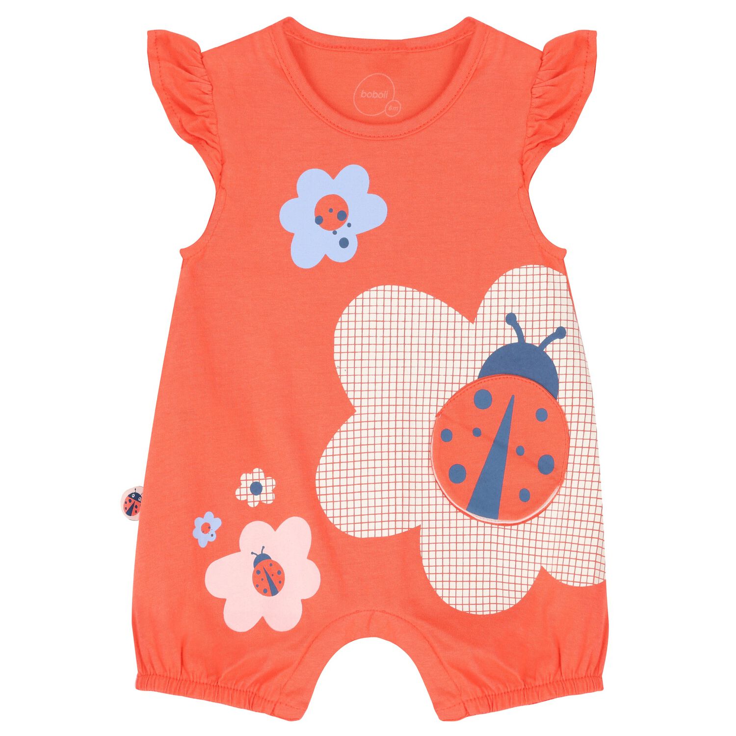 Baby Girls Orange Romper, 1, hi-res image number null