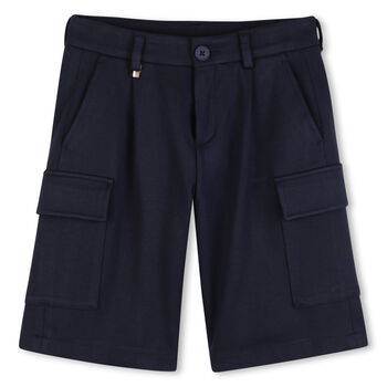 Boys Navy Blue Cargo Shorts