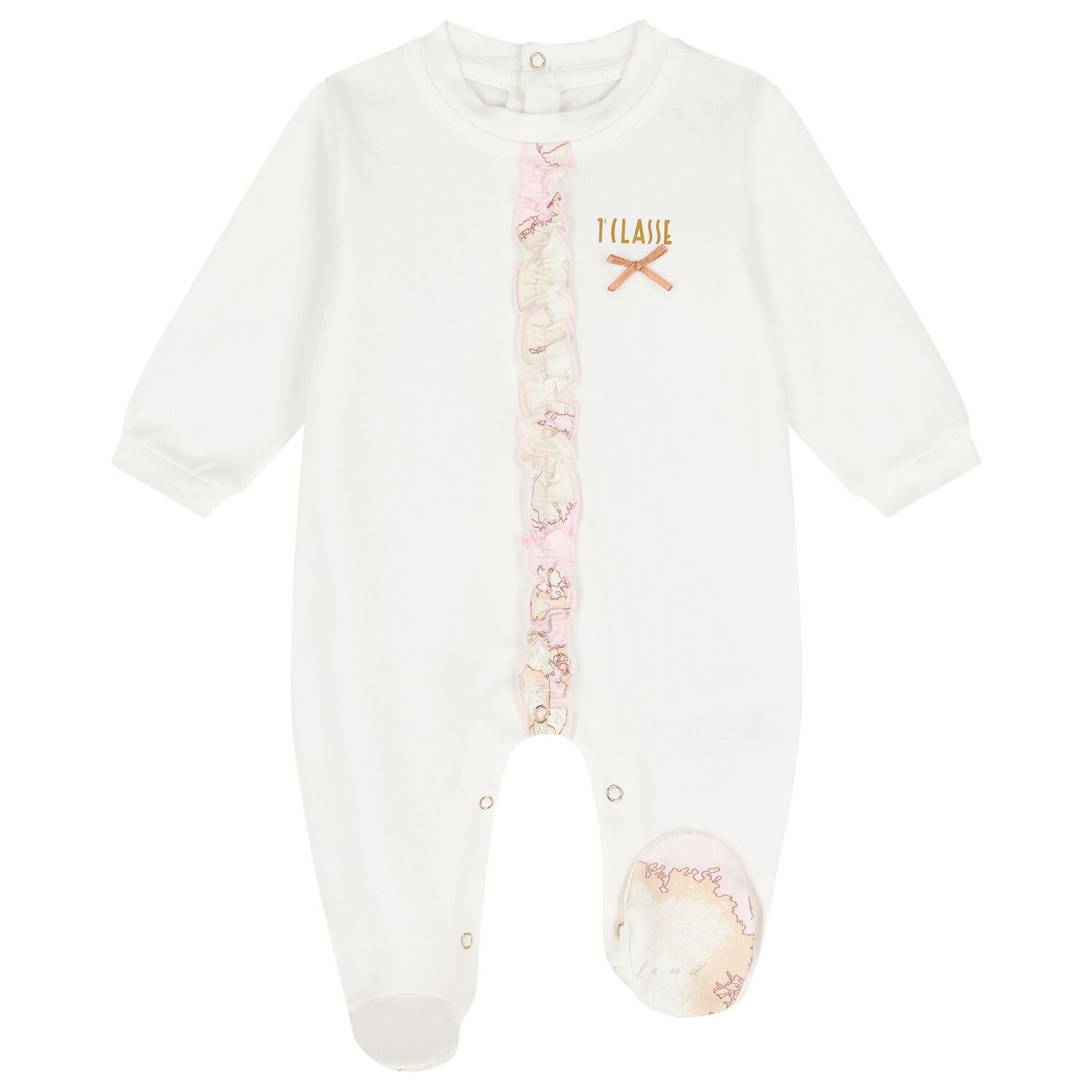 Baby Girls Pink & Ivory Geo Map Babygrow Gift Set, 1, hi-res