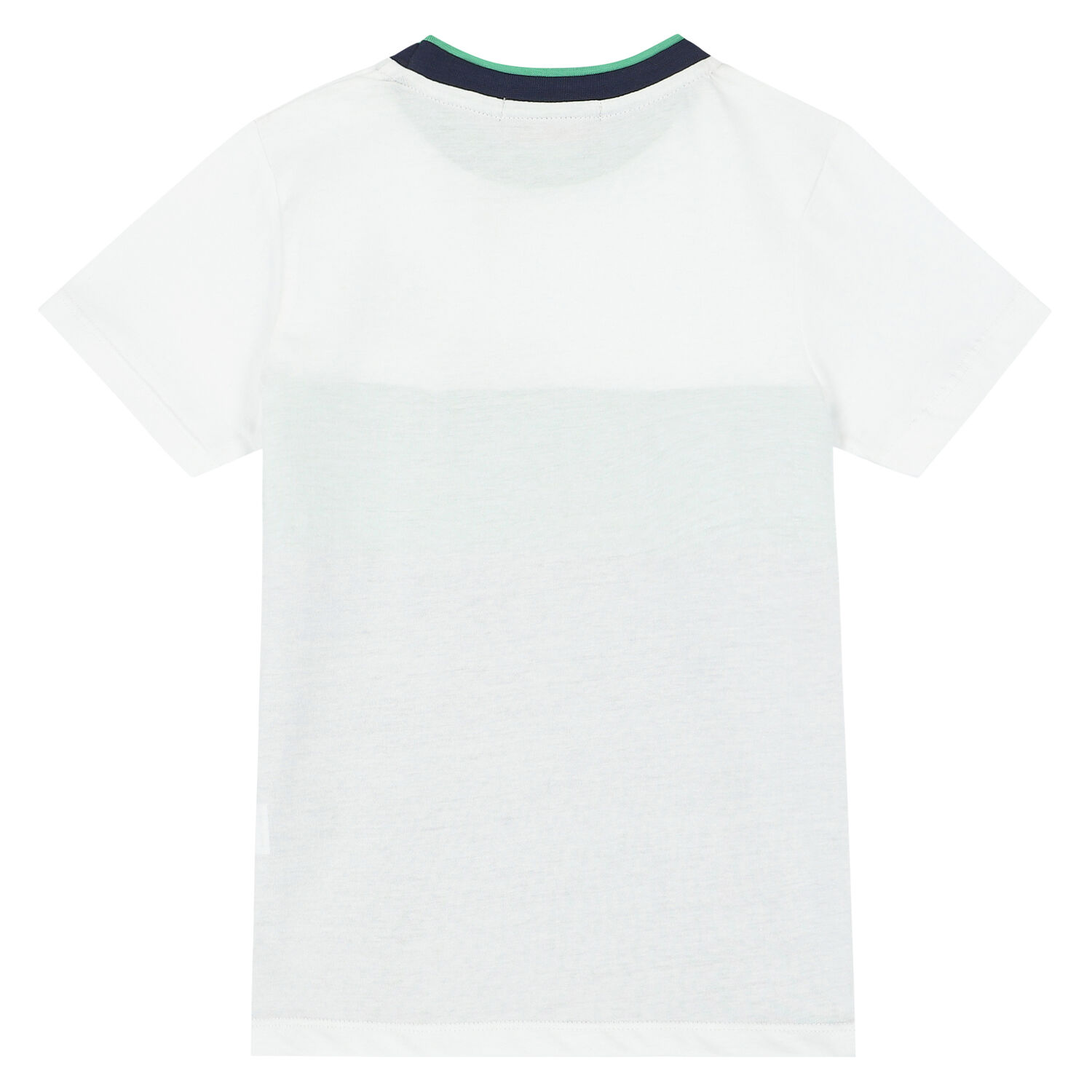 Boys White & Navy Logo T-Shirt, 1, hi-res