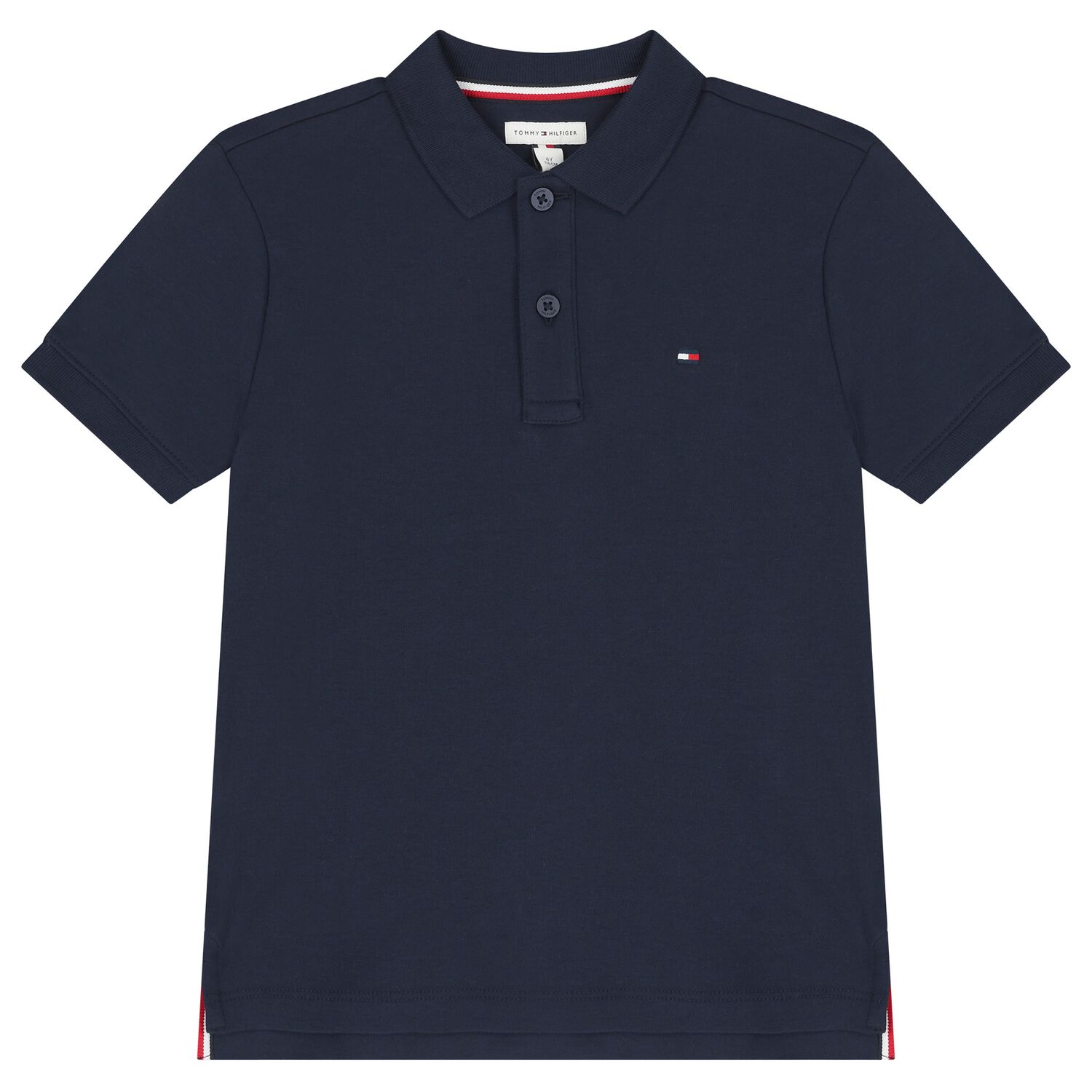 Boys Navy Blue Logo Polo Shirt, 1, hi-res