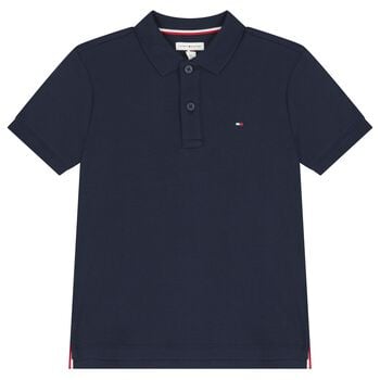 Boys Navy Blue Logo Polo Shirt