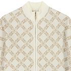 Girls Ivory Knitted Cape, 1, hi-res