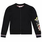 Girls Black Powerpuff Girls Zip Up Top, 1, hi-res