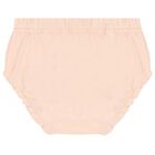 Baby Girls Pink Ruffled Dress Set, 1, hi-res