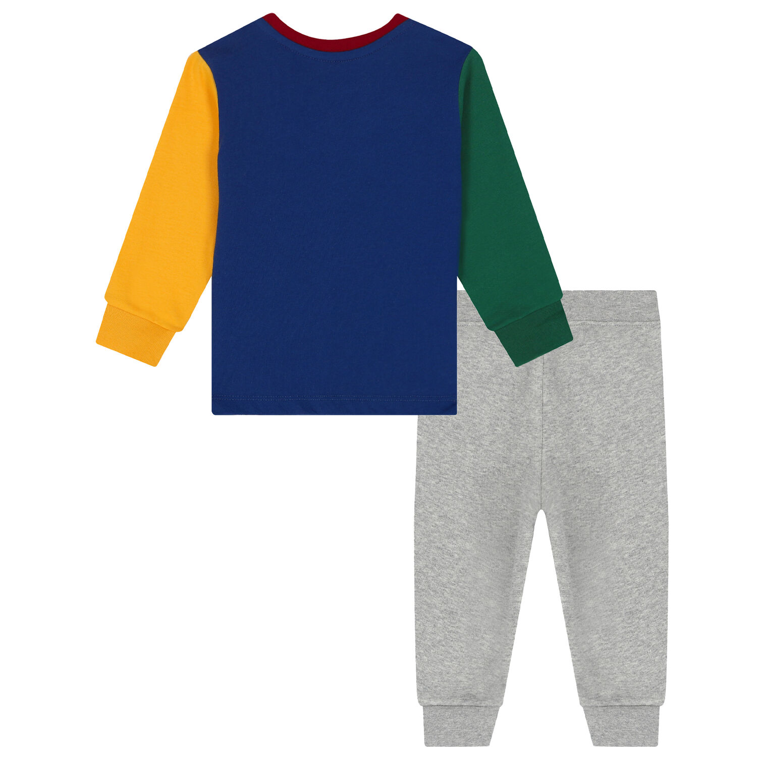 Baby Boys Blue & Grey Bear Tracksuit, 1, hi-res