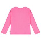 Girls Pink Logo Sequin Long Sleeve Top, 1, hi-res