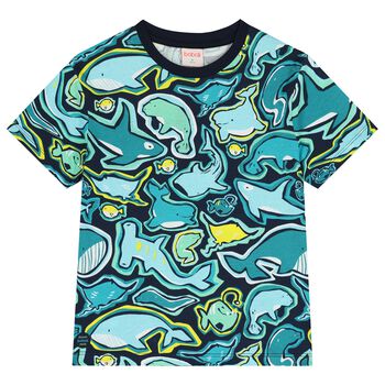 Boys Multi-Coloured Whale T-Shirt