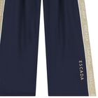 Girls Navy Blue and Gold Trousers, 1, hi-res