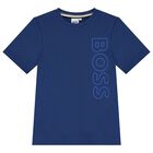 Boys Blue Logo T-Shirt, 3, hi-res