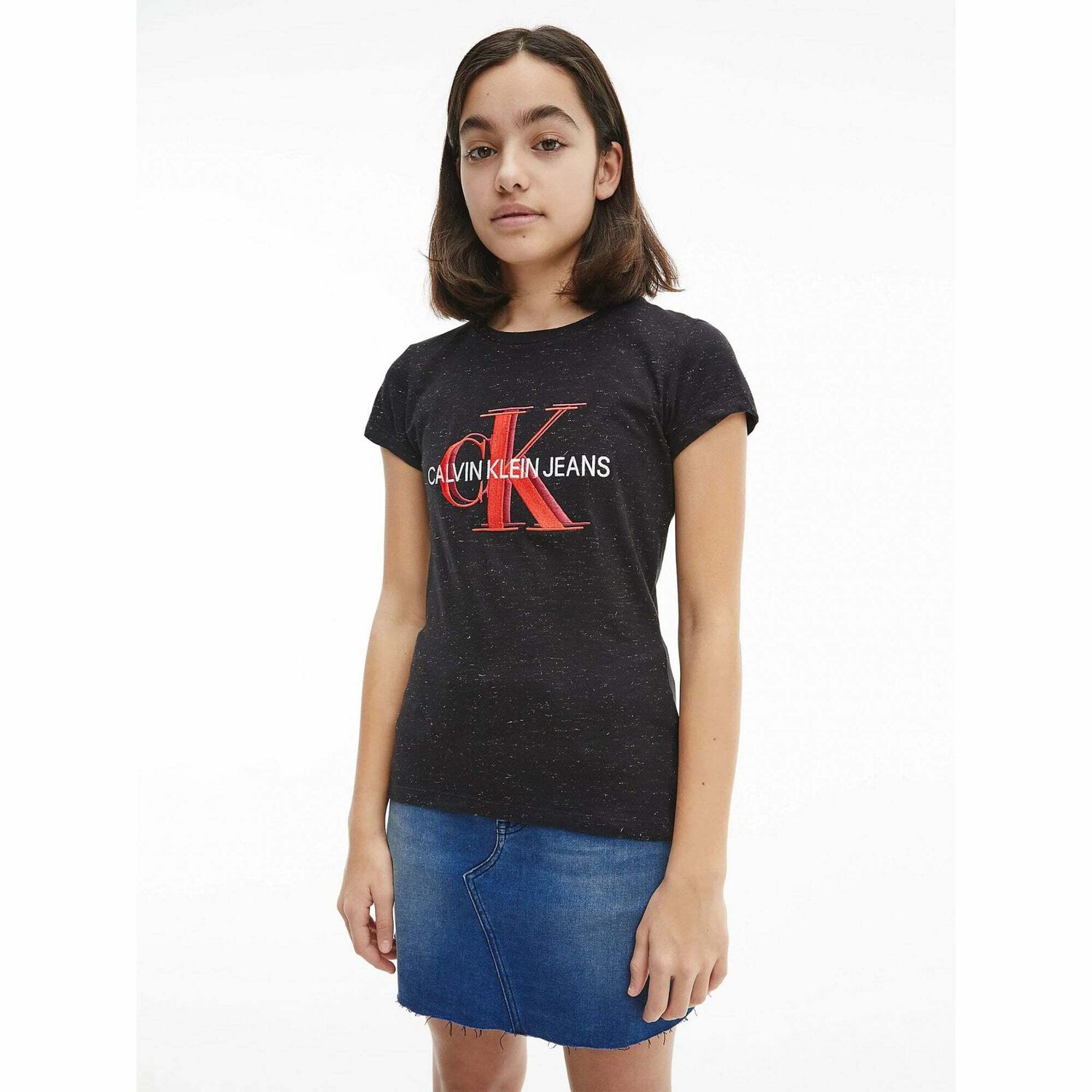 Girls Black Logo T-Shirt, 2, hi-res image number null