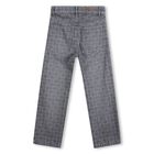 Boys Grey Logo Denim Jeans, 1, hi-res