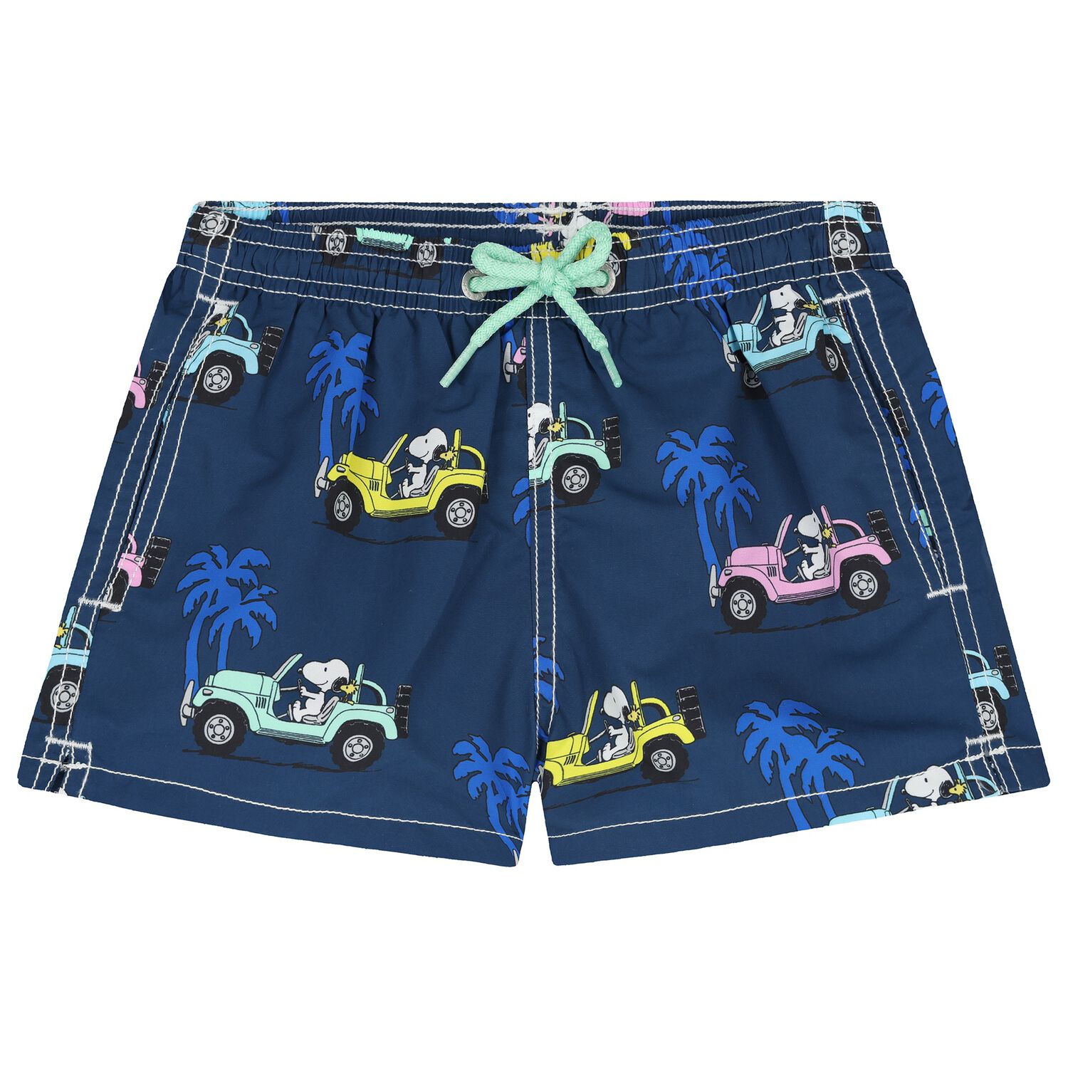 Boys Navy Blue Snoopy Swim Shorts, 1, hi-res image number null