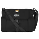 Black Teddy Bear Logo Baby Changing Bag, 1, hi-res