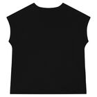 Girls Black Logo T-Shirt, 1, hi-res