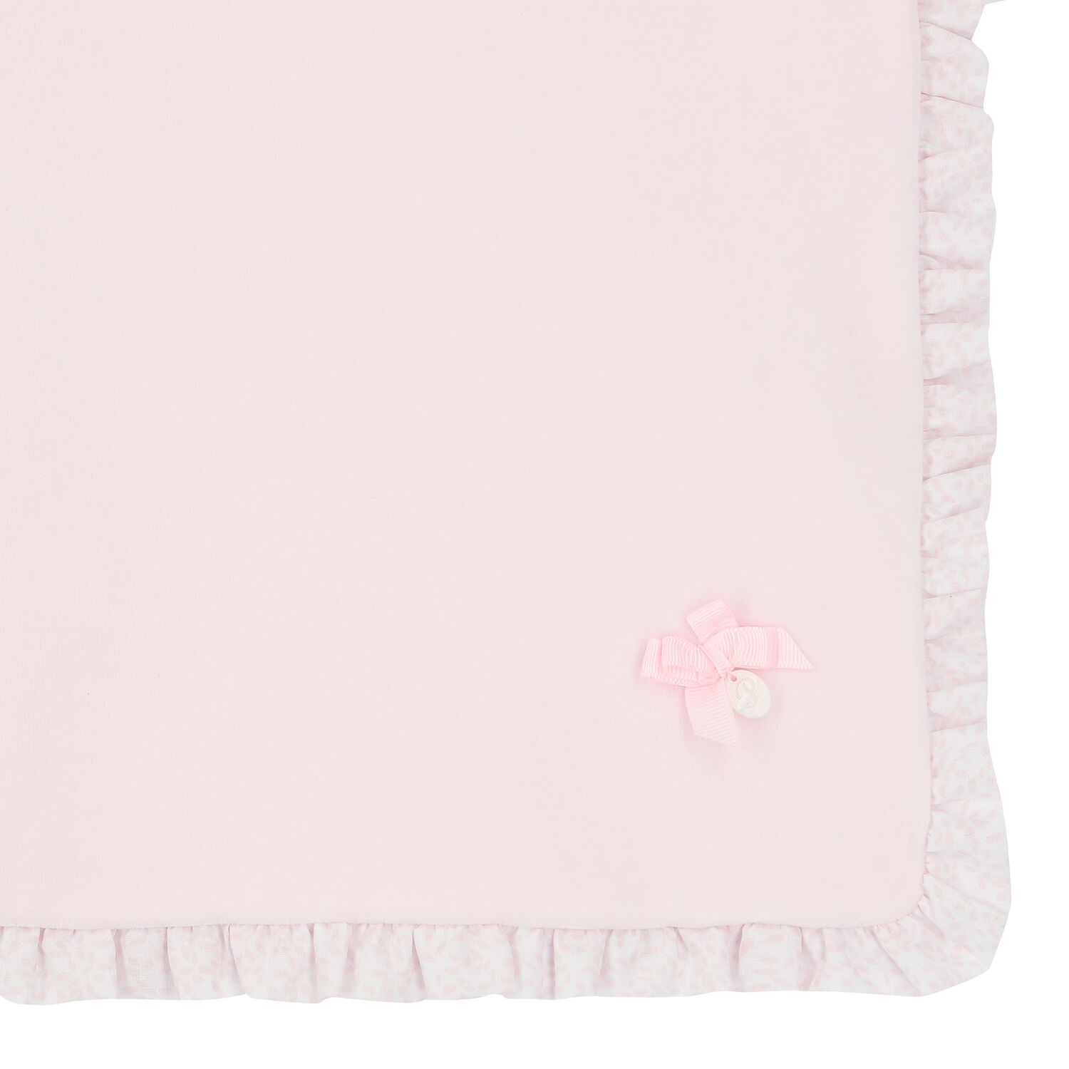 Baby Girls Pink Ruffled Blanket, 1, hi-res