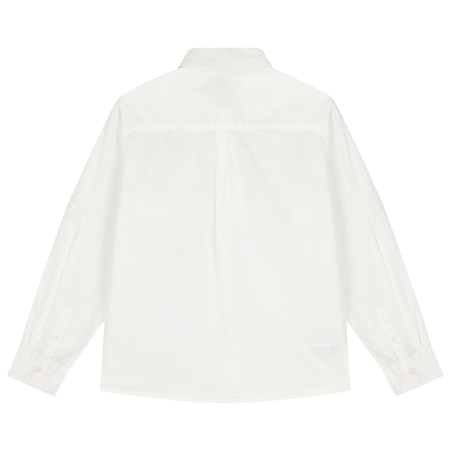 Boys White Linen Shirt, 1, hi-res