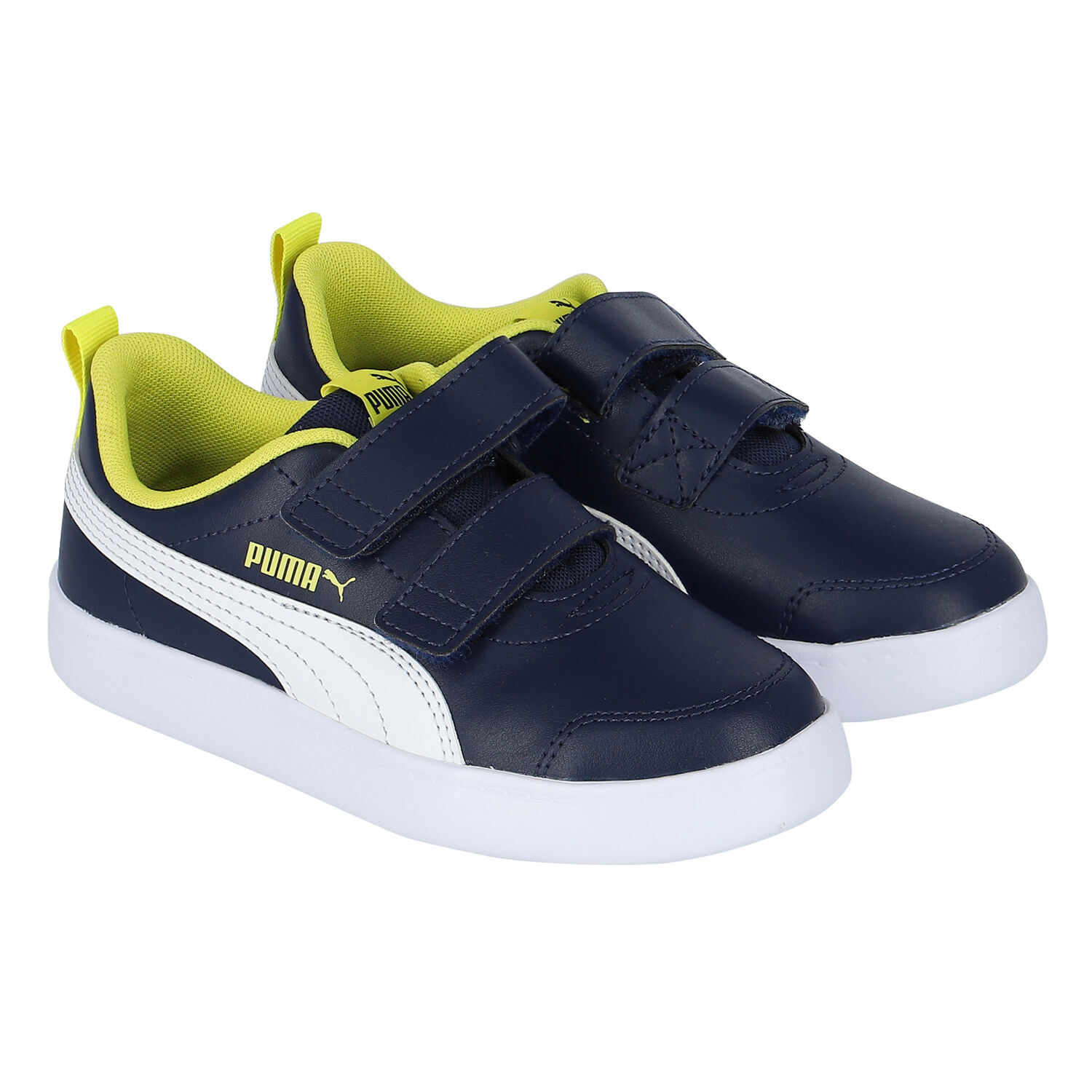 Boys Navy Courtflex Trainers, 2, hi-res