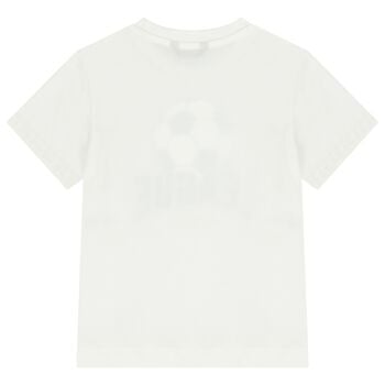 Boys White Soccer Ball T-Shirt