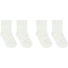 White, Grey & Ivory Socks (6 Pack), 2, hi-res