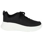 Black Logo Trainers, 1, hi-res