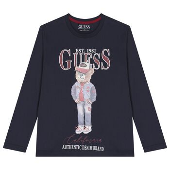 Boys Navy Blue Logo T-Shirt