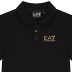 Boys Black Logo Polo Shirt, 1, hi-res