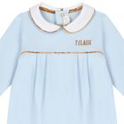 Baby Boys Blue & White Geo Map Babygrow Gift Set, 2, hi-res