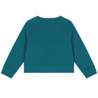 Girls Green Floral Logo Tracksuit, 1, hi-res