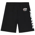 Black Logo Shorts, 3, hi-res