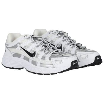 White, Silver & Black P-6000 Trainers