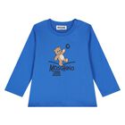 Younger Blue Teddy Bear Logo Long Sleeve Top, 2, hi-res