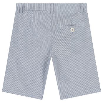 Boys Blue & White Striped Shorts