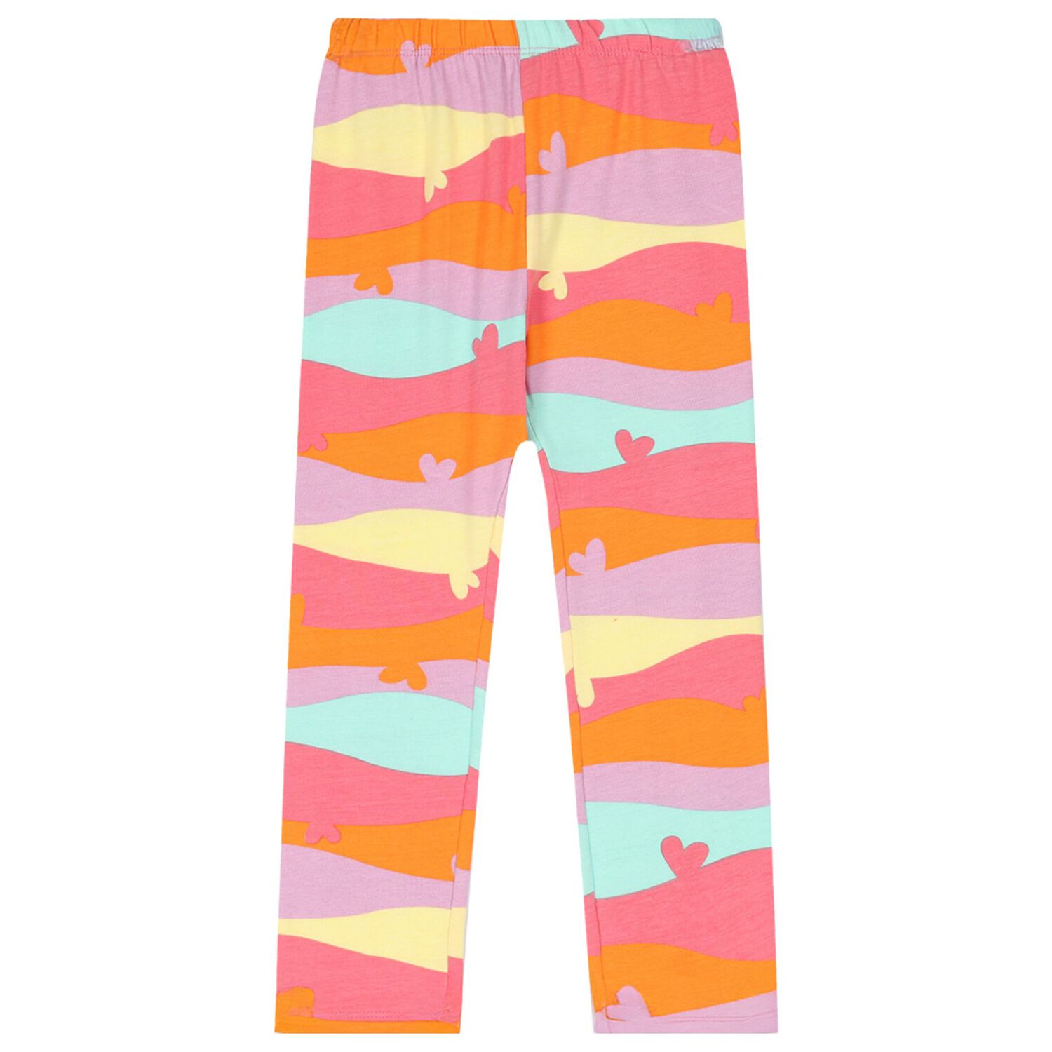 Girls Pink Heart Leggings Set, 1, hi-res