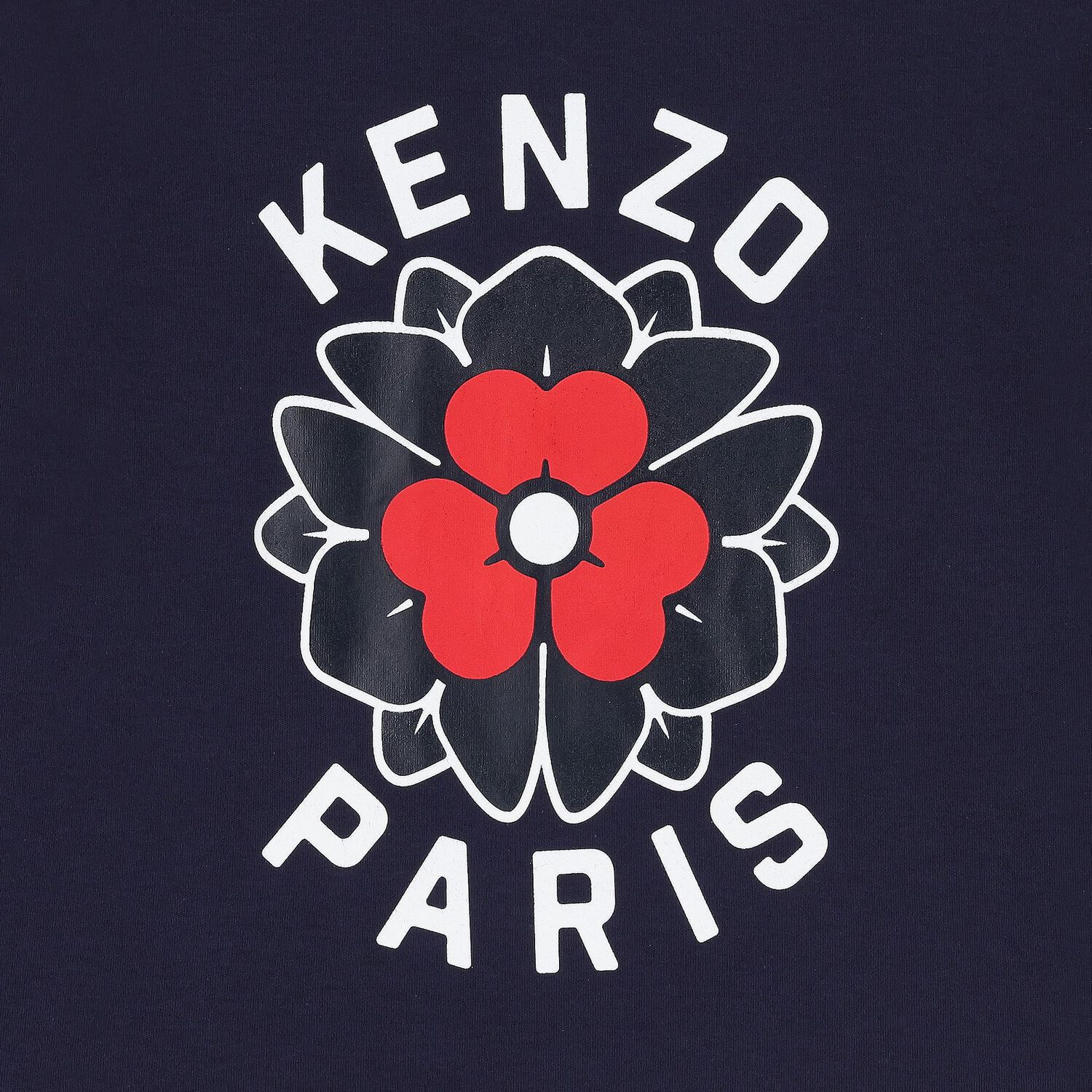 Girls Navy Blue Logo Flower T-Shirt, 2, hi-res