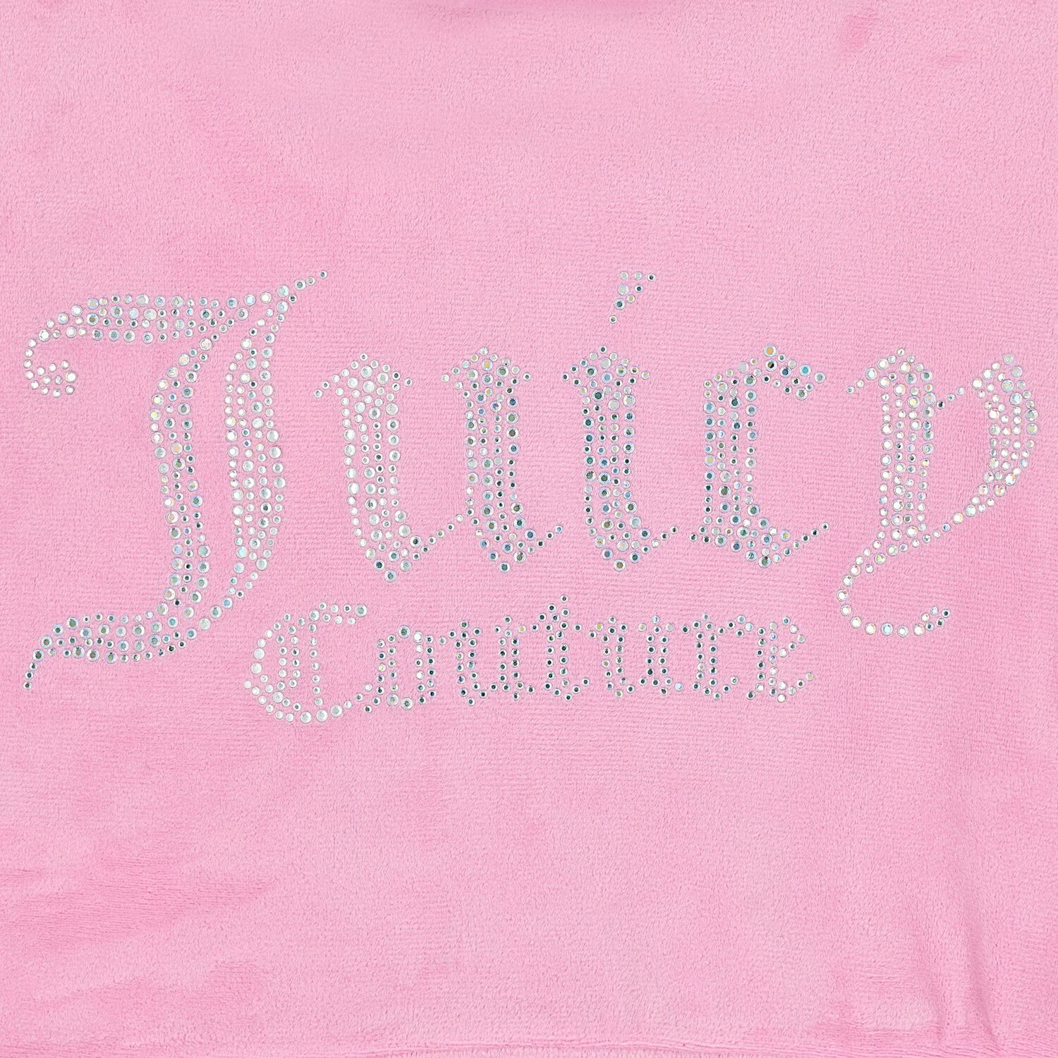 Girls Pink Embellished Logo Hooded Zip Up Top, 1, hi-res