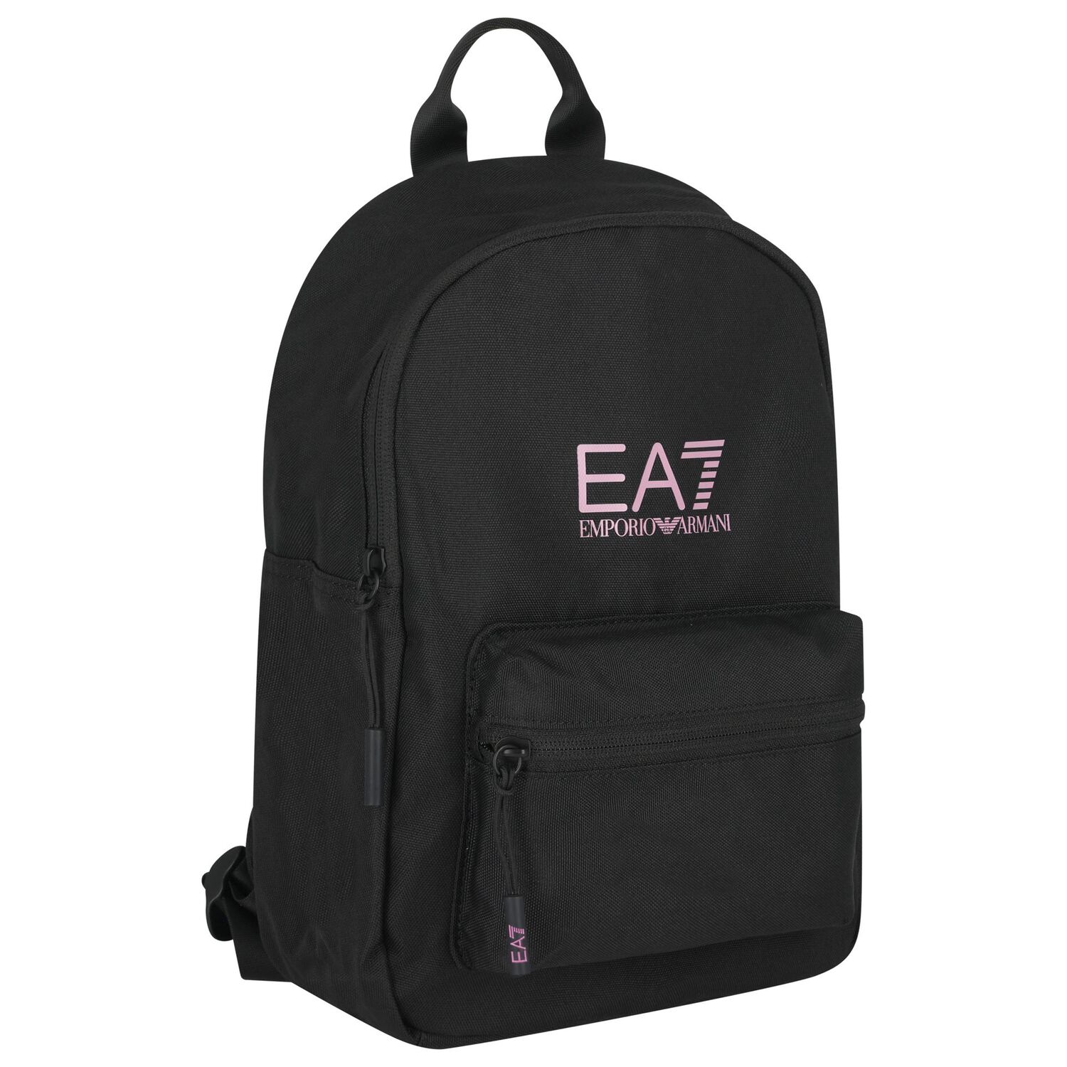Girls Black & Pink Logo Backpack, 3, hi-res