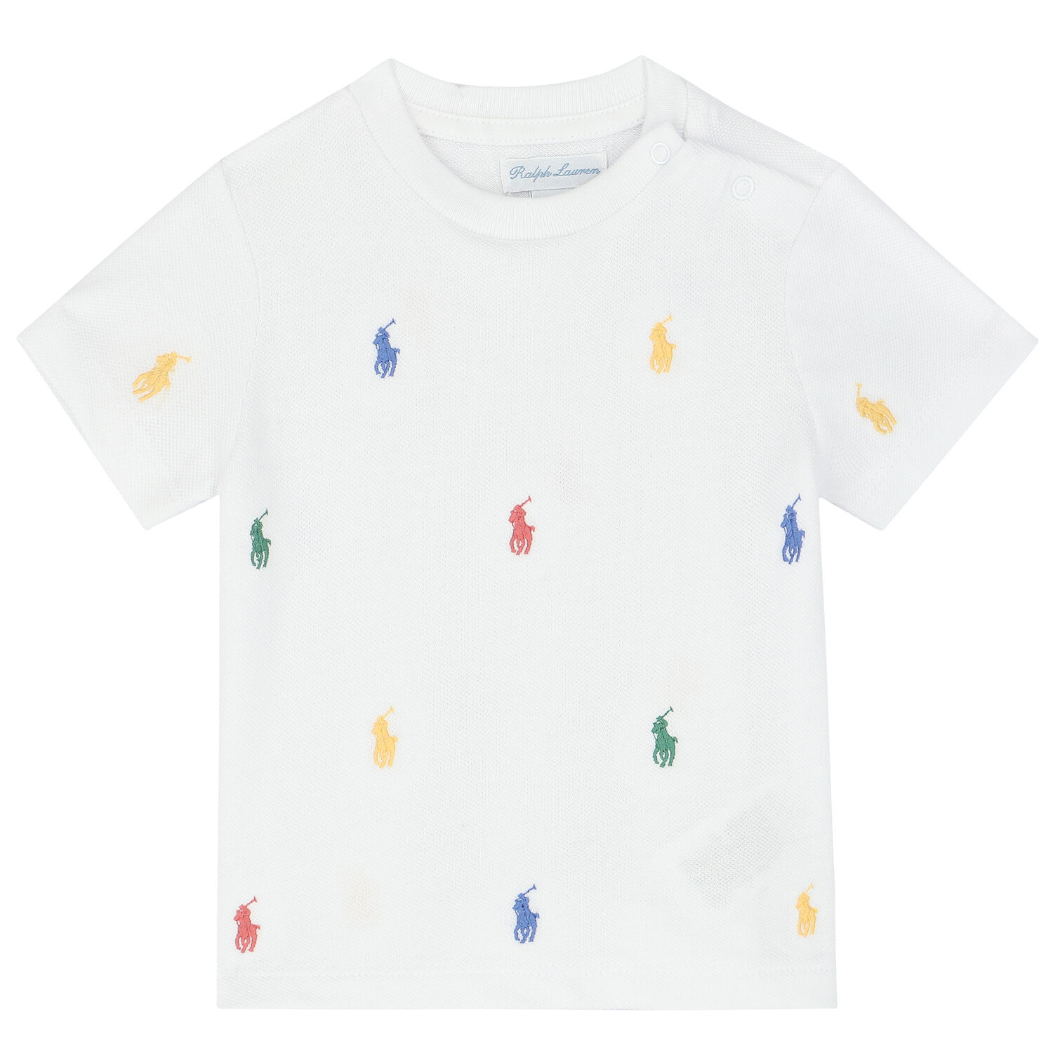 Baby Boys White Logo T-Shirt, 1, hi-res