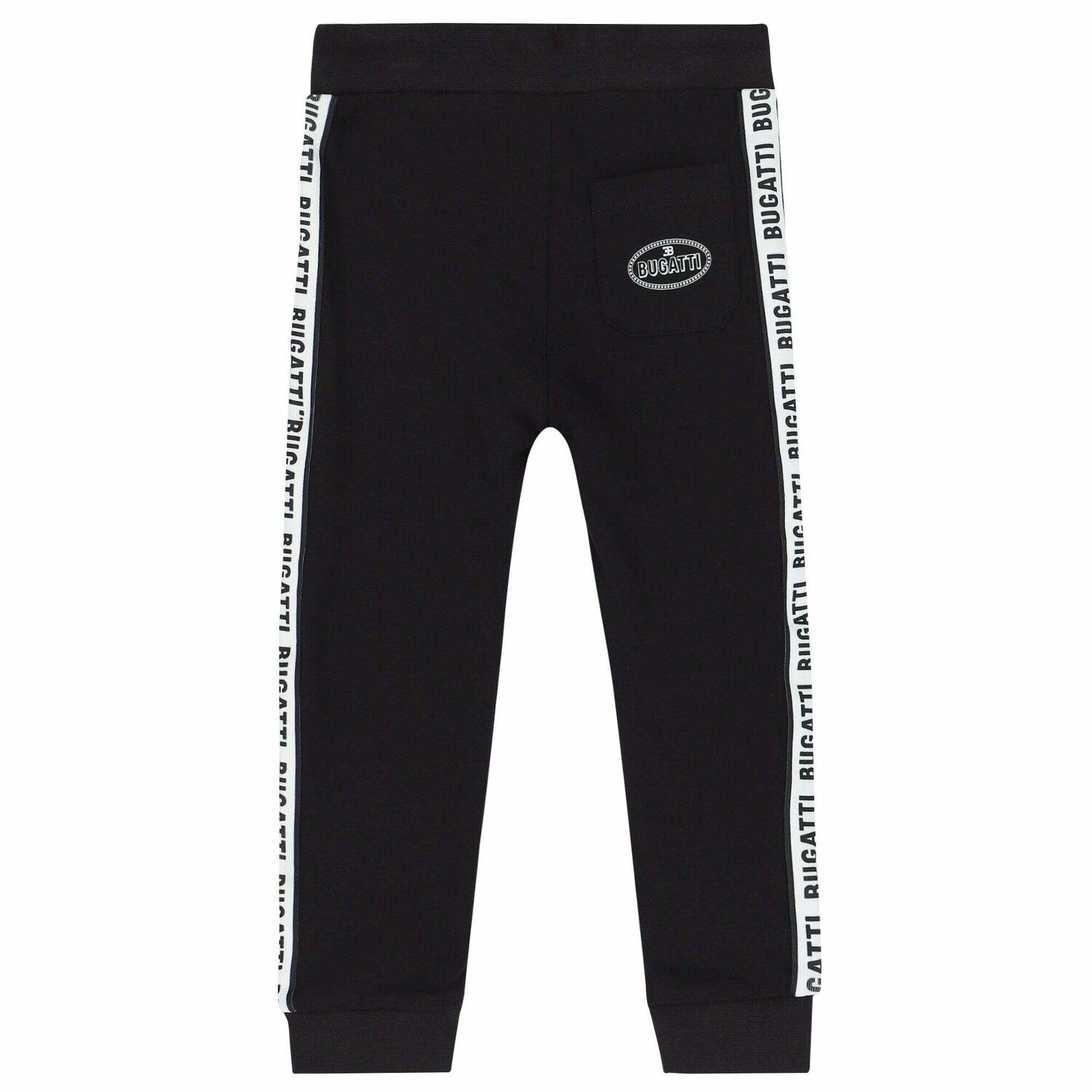 Younger Boys Black Logo Joggers, 1, hi-res