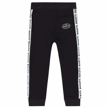 Younger Boys Black Logo Joggers