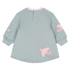 Younger Girls Green Birds Dress, 1, hi-res