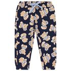 Younger Girls Navy Blue Logo Tracksuit, 1, hi-res