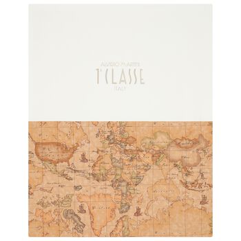 Ivory & Beige Geo Map Baby Blanket
