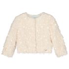 Girls Ivory Sequin & Fringe Cardigan, 1, hi-res