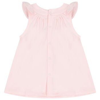 Baby Girls Pink Embroidered Dress