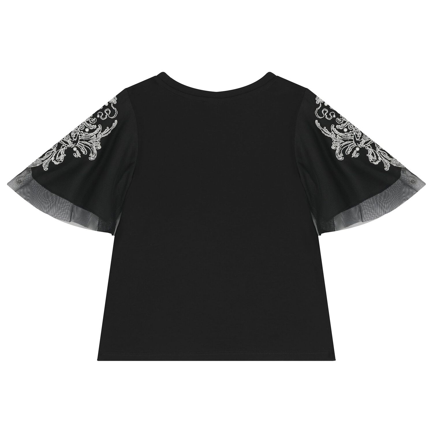 Girls Black Logo T-Shirt, 1, hi-res